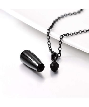 Personalized Prosteel Urn Chain Necklace - Stainless Steel & 18K Gilded - Memorial Ash Pendant with Cross Maria Life Tree Designs - 55cm/50cm Chain - Buy Online on SooperMarket.com