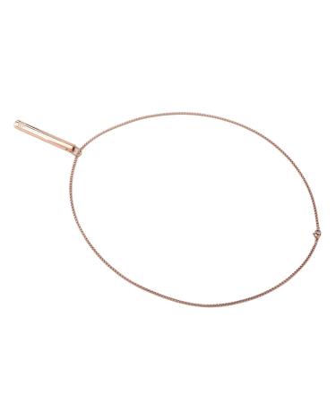 Breathing Exercise Necklace Relieving Stress Mindful Necklace Increasing Lung Volume Skinfriendly Steel for Men Daily Wear (Rose Gold)