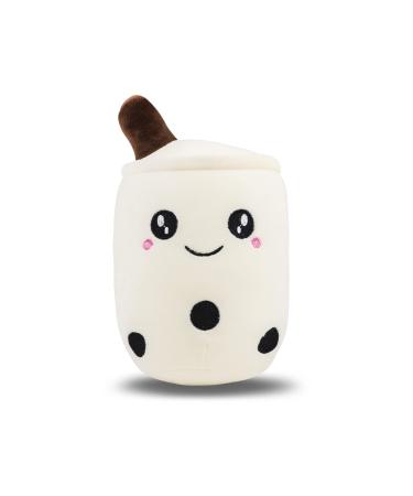 Anboor Bubble Tea Plush Boba Plush Pillow Cute Soft Toy Plushies boba stuffy pillow big Stuffed Animals Gifts for Baby Kids Children (White 25cm)