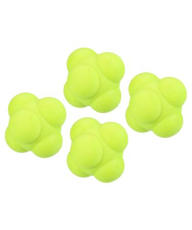 PATIKIL Bounce Reaction Balls Coordination Training Ball, Agility Trainer TPR High Difficulty for Speed Reflex Yellow