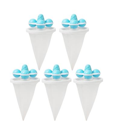 Libcflcc Laundry Ball 5pcs Laundry Ball Reusable Clothes Hair Remover Durable Efficient Washing Machine Lint Catcher for Home Stain Removal Solution Blue