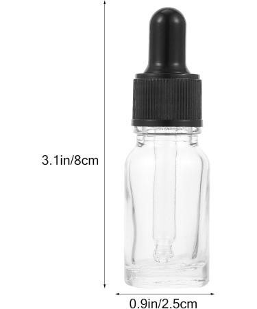 Beaupretty 10-Pack Clear Glass Essential Oil Travel Bottles - Empty Tincture Containers with Drip Tenders for International Shipping - Buy Online on SooperMarket.com