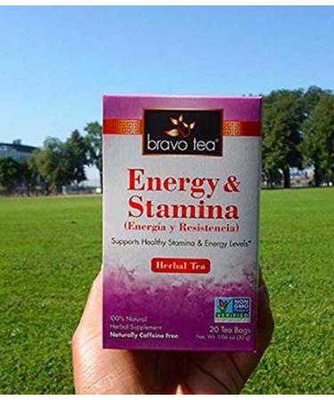 Bravo Tea Energy & Stamina - Caffeine-Free Herbal Tea | 20 Bags - Buy Online on SooperMarket.com