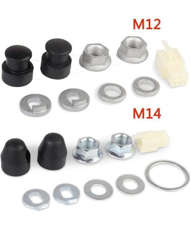 JEROME E-Bike Electric Bicycle Hub Motor Axle M12 Rear Nut/Washer/Cover - 12mm Shaft - Buy Online on SooperMarket.com