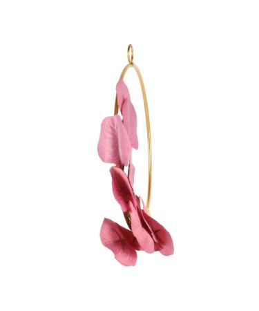 Cabilock Wrought Iron Gate Hanging Wreath Emblems Simulation Garland Hanging Garland Wall Decoration Door Rosy 20x20cm
