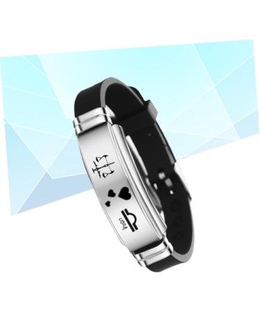 TENDYCOCO Couple Bracelet Stainless Steel Bracelet Twelve Constellations Bracelet Silicone Bracelet Finger Ring Bracelet Bangle Bracelets Bracelet for Couples Lovers Fashion Jewelry - Buy Online on SooperMarket.com