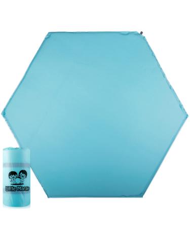Hexagon Baby Playpen Mat  59 Inch Wide Self-Inflating Play Pad Compatible with Pop N Go Playpen  Comfortable and Portable Pad for Babies Toddlers