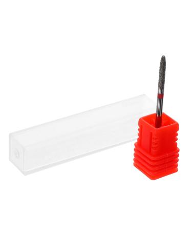 Gogogmee Nail Polisher Drill Bit for Acrylic Nails Nail Bits for Nail Drill Acrylic Nail Drill Bits Manicure Art Drill Bits Manicure Accessories Nail Art Tools Nail Art Polishing Tools 7.00X1.30X1.30CM Red