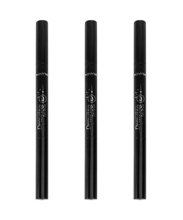 Angoily 3pcs Lasting Pencil Head Chocolate Double Makeup Automatic Rotate Long Brush Eyebrow
