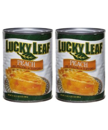 Lucky Leaf Premium Peach Pie Filling or Topping (Pack of 2) 21 oz Cans