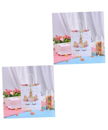 HOMSFOU 20 Pcs Paper Gift Bag Unicorn Gift Bag Unicorn Candy Bag Paper Candy Bag Unicorn Paper Bag Tote Bag Customized