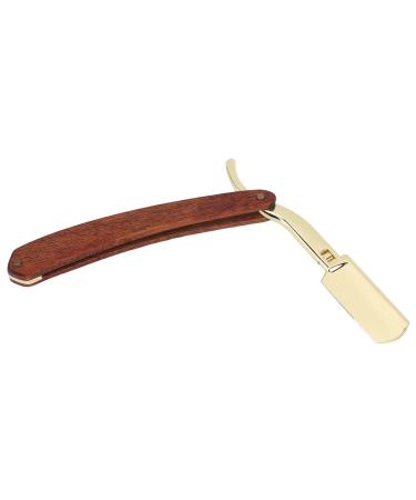 Ergonomic Vintage Beard Razor Stand for Men | Solid Wood & Stainless Steel Holder | Perfect Barber Shop Accessory - Buy Online on SooperMarket.com