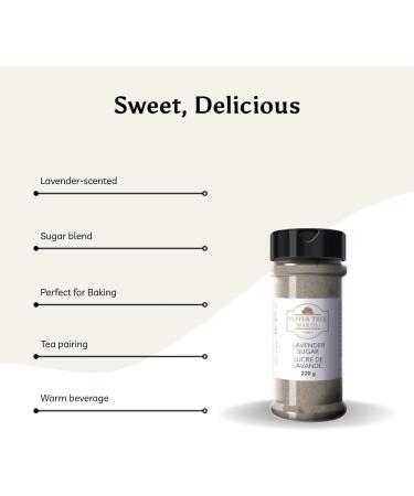 Pepper Tree Spice Co. Lavendar Sugar Perfect for Baking Tea and London Fog Tea - Buy Online on SooperMarket.com