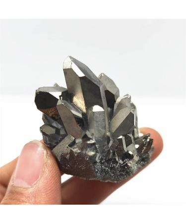 Natural Crystal 50g Silver Angel Halo Quartz Cluster Titanium Coating Natural Electroplating Quartz Cluster Curing Power Stone Crystal HOMEZHOU - Buy Online on SooperMarket.com