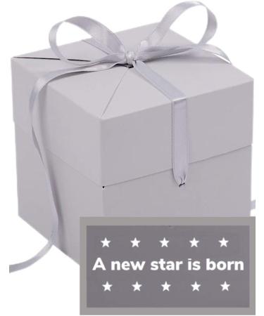BUSHBABY 'A New Star is Born' Baby Comfort Blanket in Box | Blue Baby Gift Set for Boys | Plush Teddy Security Blanket for Newborns | Soft Toy for Babies - 10cm - Buy Online on SooperMarket.com