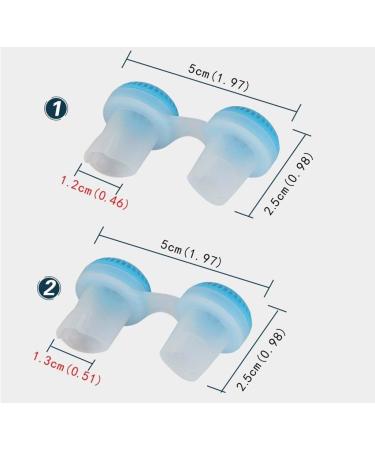 Amawa 2Pcs Mini Silicone Anti-Snoring Device - Blue | Stop Snoring and Improve Sleep Quality - Buy Online on SooperMarket.com
