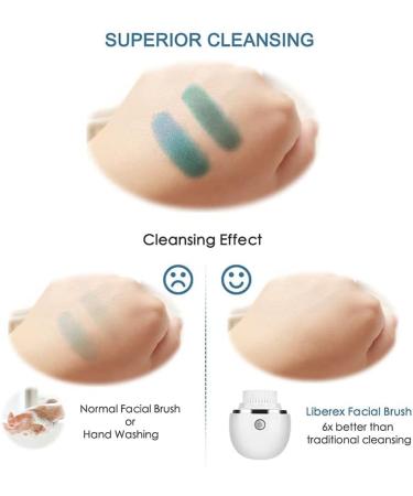 Vibrating Facial Cleansing Brush - 3-in-1 Electric Exfoliating Massager for Deep Cleaning | Waterproof & Rechargeable - White - Buy Online on SooperMarket.com