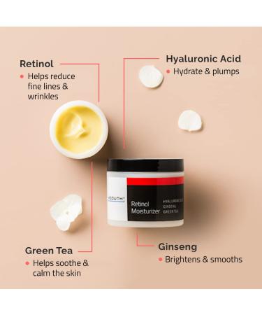 Yeouth Retinol Face Moisturizer with Hyaluronic Acid - Anti Aging Night Cream for Wrinkles & Dark Spots - 4 oz - Facial Skincare for Women & Men - Buy Online on SooperMarket.com
