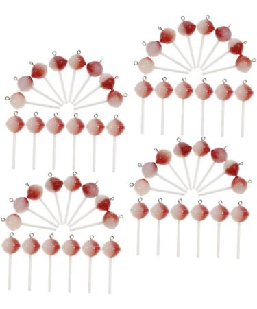 DIYEAH 250 Pcs Candy Keychain Decor Resin Crafts Earrings Charms Lollipops Charms for Crafts Making Charms for Diy Jewelry Resin Keychain Ornament Charms for Bracelet Making Set - Buy Online on SooperMarket.com