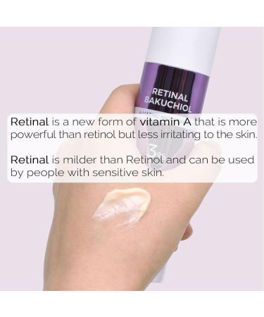 Retinal Bakuchiol Night Cream | Anti-Aging Moisturizer for Face | Reduce Wrinkles & Fine Lines | 30% Centella Asiatica | 50g - Buy Online on SooperMarket.com