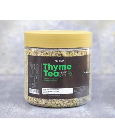 Ali Baba Thyme Tea (Kekik Cayi) | Aromatic Essence of Herbal Infusion | A Healthy Herbal Tea Selection with Relaxation and Calming Effect | 100g in a Jar