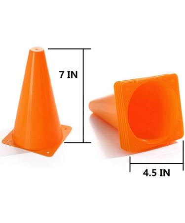 YOQXHY Soccer Cones (25 Pack) - 7 Inch Agility Training Sports Cones with Carry Bag - Ideal for Kids Football Basketball Drills - Field Markers in 5 Colors - Buy Online on SooperMarket.com