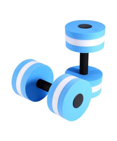 2pcs Water Aerobic Foam Dumbbell Aquatic Barbell Aqua Fitness Barbells Swimming Pool Exercise for Weight Loss