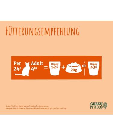 Buy Green Petfood Faircat Happy - Grain-Free Cat Food (8 x 85g) | Animal Welfare Chicken Anti-Hair Bales Premium Wet Cat Food - Buy Online on SooperMarket.com
