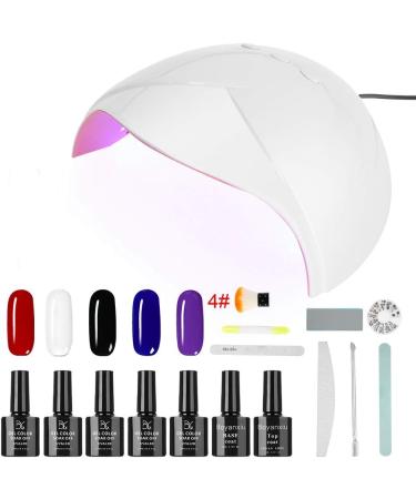 UV LED Gel Nail Set Dekaim UV LED Gel Nail Art Set 36W UV Gel Dryer Light Top&Base Manicure Set(4#) - Buy Online on SooperMarket.com