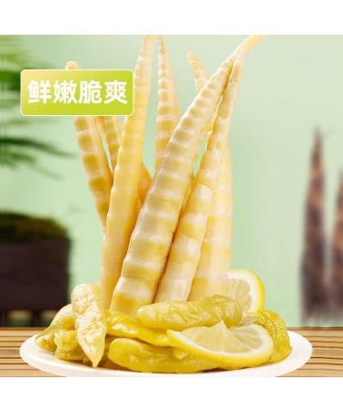 Fresh Bamboo Shoots with Mountain Peppers Bamboo Shoots with Pickled Peppers 200g/bag Instant Snacks Snacks and Snack Food Bamboo Shoot Tip Tender Bamboo Shoots Crispy Bamboo Shoots (3 pack) - Buy Online on SooperMarket.com
