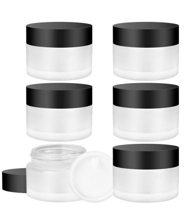WINSDL cream can empty 30ml cream bottle 6 pieces/set improved matt thick glass can be used to absorb a variety of cosmetics ointment safe and reliable