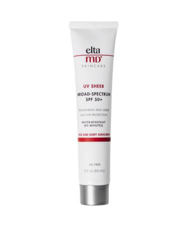 EltaMD UV Sheer SPF 50+ Face and Body Sunscreen Lotion 3 Fl Oz (Pack of 1)