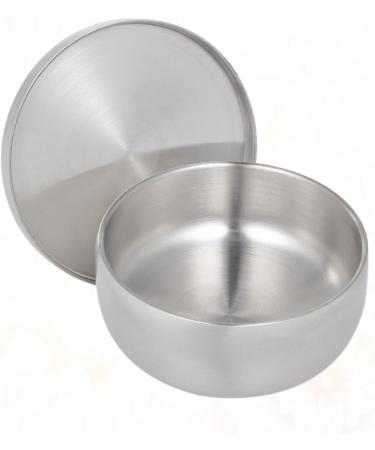 Beavorty 2-Pack Razor Soap Peel with Lid & Shaving Brush Holder | Premium Shaving Soap Bowl | Silver 11x11x6.5 cm - Ideal for Smooth Shaving - Buy Online on SooperMarket.com