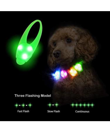 Laroo Safety LED Light Band for Dogs & Cats - Waterproof Easy to Attach Flashing Light for Collars & Dishes - Ideal for Outdoor Sports - Green - Buy Online on SooperMarket.com