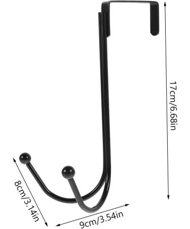PLAFOPE 4 Pcs Hangers Black Coat Rack Towel Hook Hats Robes Mounted Clothing Rack Hanger Hook Door Hook Iron - Buy Online on SooperMarket.com