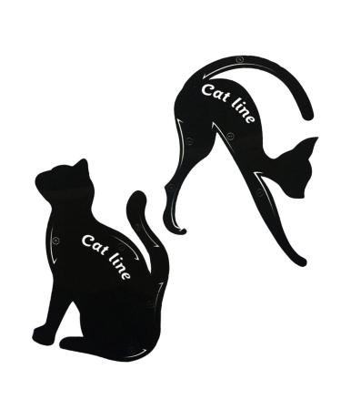 Mikinona Stencils 2pcs Eyeshadow Stencil Eye Stencil Eyeliner Model Card Cat Eye Stencil