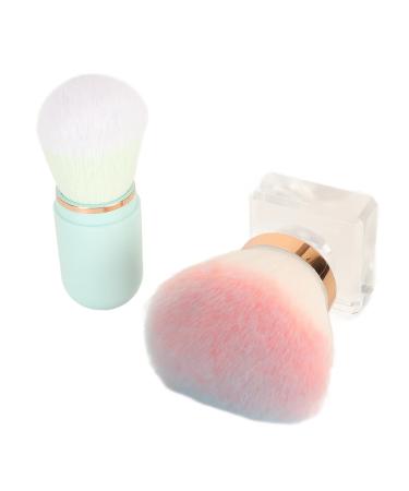 Professional Liquid Foundation Brush - Soft Dense Hair Capsule Shaped Tool in Blue & Pink for Flawless Makeup Application - Buy Online on SooperMarket.com