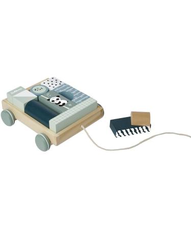 Eichhorn Construction Wagon with 11 Building Blocks - Pull-Along Toy for Kids 12 Pieces 18x17.5 cm Ideal for Ages 1+ - International Shipping Available - Buy Online on SooperMarket.com
