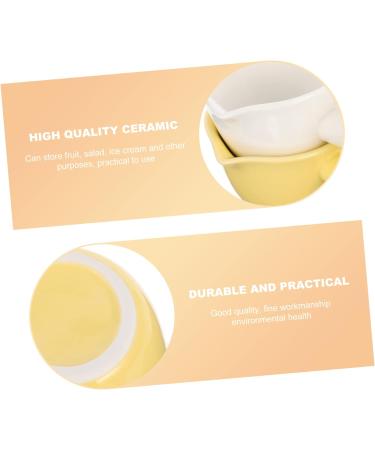 MAGICLULU 2pcs Long Handle Bowl Soy Bowl Gravy Snack Bowl Coffee Steaming Snack Dish Ceramic Condiment Container Milk Sauce Serving Pitcher Coffee Dip Heart-Shaped Ceramics Snack Plate White - Buy Online on SooperMarket.com