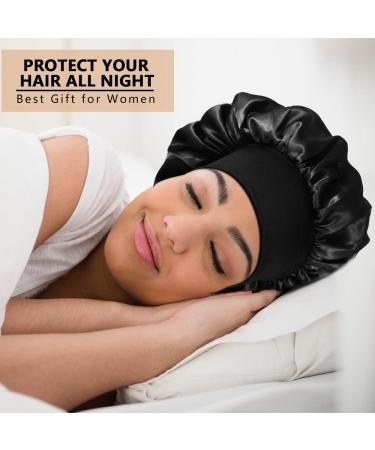 6PCS Satin Bonnets for Black Women  Large Braids Bonnet Wide Band Hair Bonnets  A #6pcs-a - Buy Online on SooperMarket.com