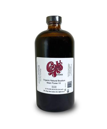 Cooks, Organic Natural "Bourbon" Style of Vanilla Bean Paste (Puree), Worlds Finest Gourmet Fresh Grade A Premium Vanilla, 32 oz Organic Vanilla Bean Paste 32 Fl Oz (Pack of 1)