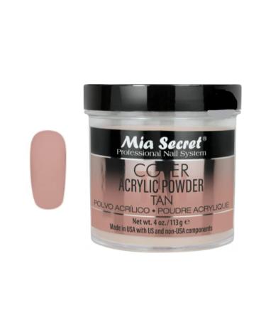 Mia Secret Cover Tan Acrylic Powder MADE IN USA Multiple Sizes (4 oz) 4 Ounce