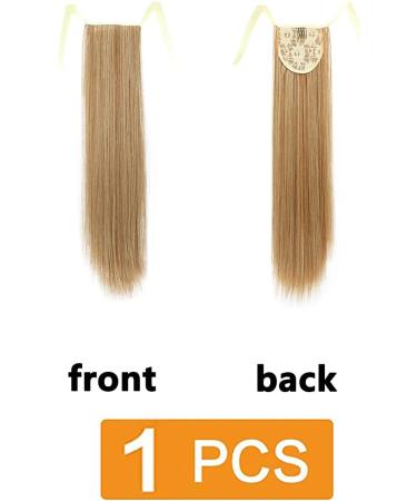 Prinfantasy Halo Hair Extension Wrap Around Ponytail 22 inch - Synthetic Hairpiece for Women - Straight Fashion Style Clip in Ponytail GBMW049 - Buy Online on SooperMarket.com