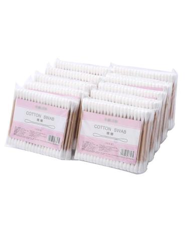 1000 Counts Cotton Swabs Natural Double Tipped Organic Cruelty Free Ear Buds C05