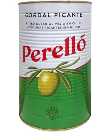 Perello Gordal Pitted Picante Olives - Gourmet Spanish Snack Spicy & Succulent - 2kg Bulk Pack for Entertaining and Culinary Delights