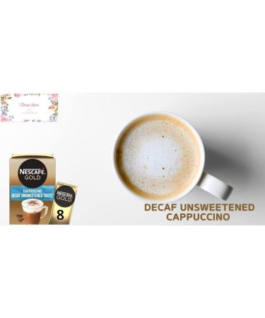 Nescafe Gold Cappuccino Decaf Unsweetened Taste Bundle with Reusable Cup & Stirrer Sticks|Instant Coffee Sachets|Individually Wrapped|For Nescafe Gold Lovers - Buy Online on SooperMarket.com