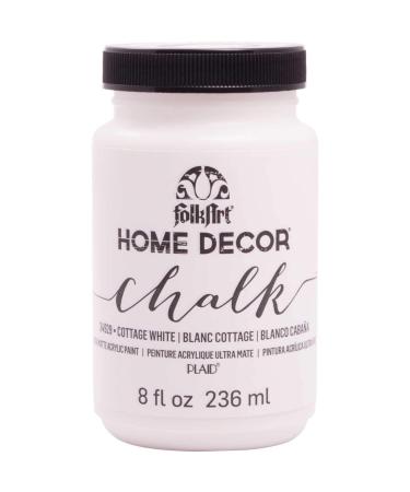 FolkArt Home Decor Chalk Furniture & Craft Acrylic Paint in Assorted Colors  8 ounce  Cottage White