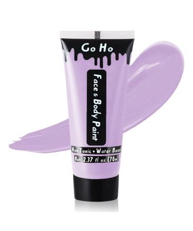Go Ho Pastel Purple Cream Face Body Paint(2.37oz 70ml) Water Based Pastel Purple Makeup Face Painting for Adults Children SFX Cosplay Costumes Festivals Halloween