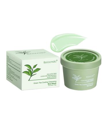 Green Tea Clay Mask Matcha Mud Mask Hydrating Moisturizing Deep Pore Cleansing Acne Treatment Green Tea Purifying Clay Mud Mask Blackhead Remover Mask Face Masks for Woman Man