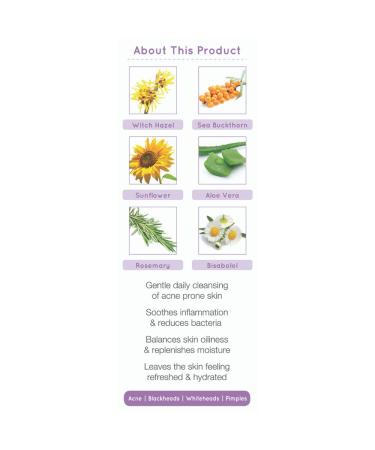 Salcura Natural Skin Therapy Antiac Daily Face Wash - Effective Acne Cleansing for Blemish-Prone Skin 150ml - Buy Online Internationally - Buy Online on SooperMarket.com